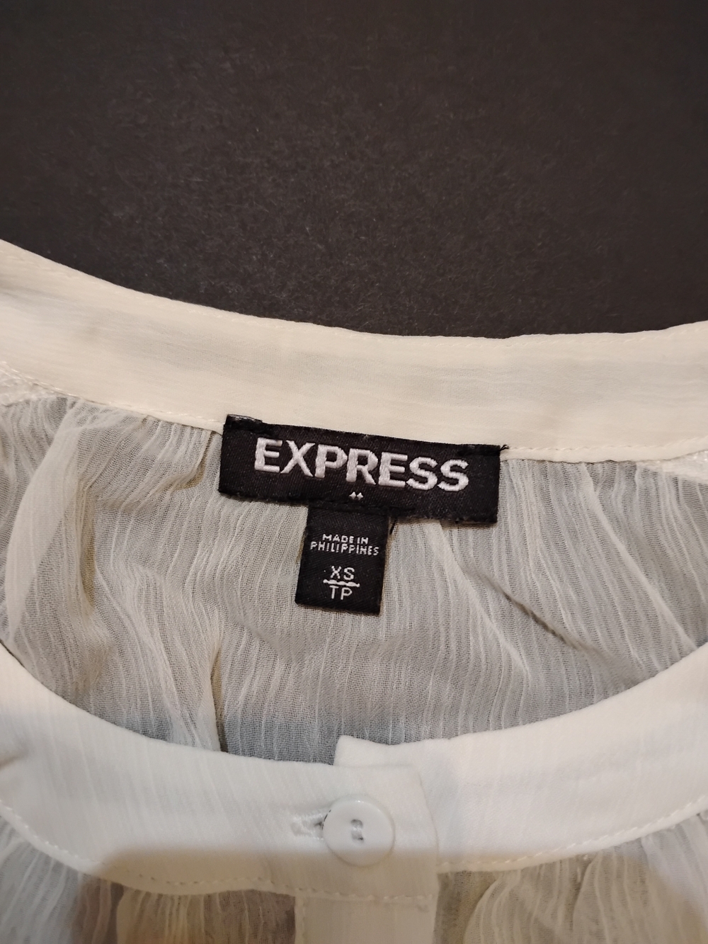 Express White Sheer Blouse - Women's XS